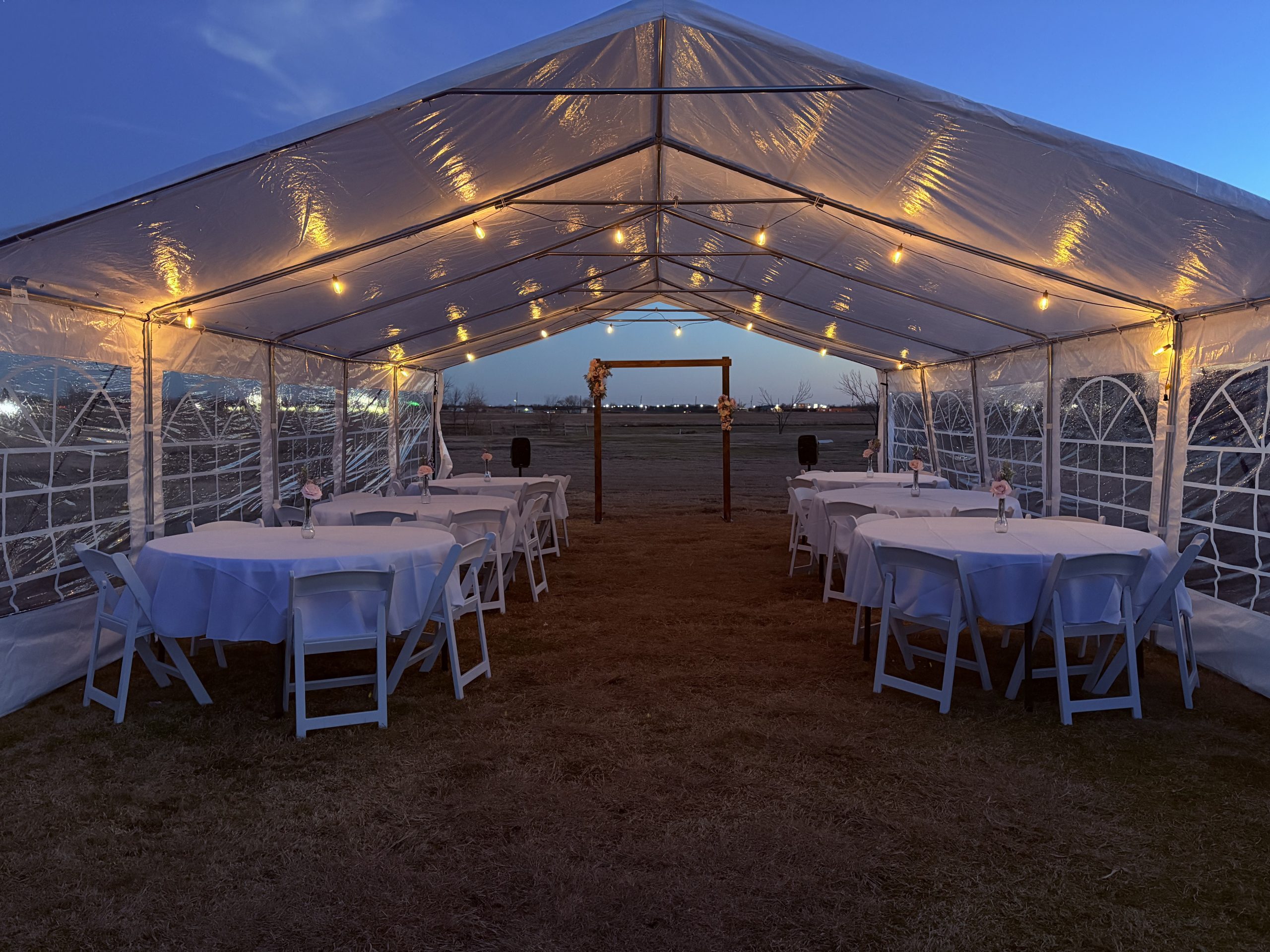 20x30 party tent set-up 4 20x30 party tent